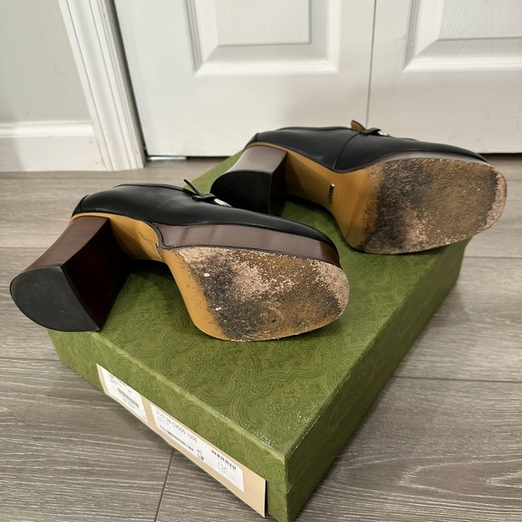 Gucci Black Leather Platform Loafers - Picture 4 of 4